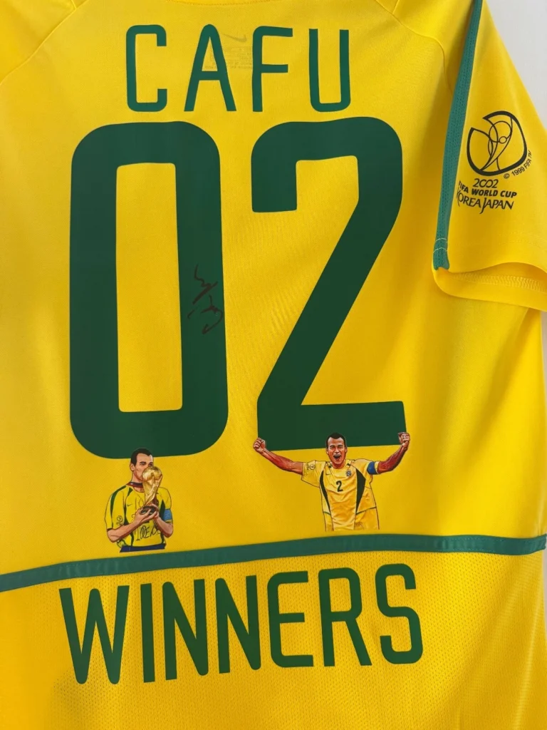 Cafu Brazil Signed Shirt *RARE* MONTAGE CELEBRATION SHIRT 1/1 EXACT VIDEO PROOF!