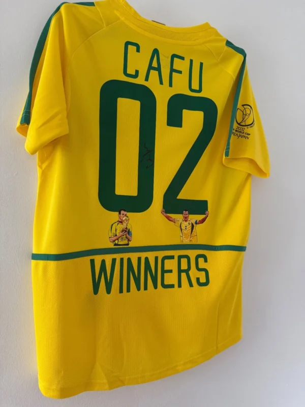 Cafu Brazil Signed Shirt *RARE* MONTAGE CELEBRATION SHIRT 1/1 EXACT VIDEO PROOF!