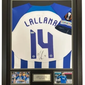 Adam Lallana Brighton Signed Shirt Framed *EUROPA LEAGUE* PROOF OF SIGNING* RARE