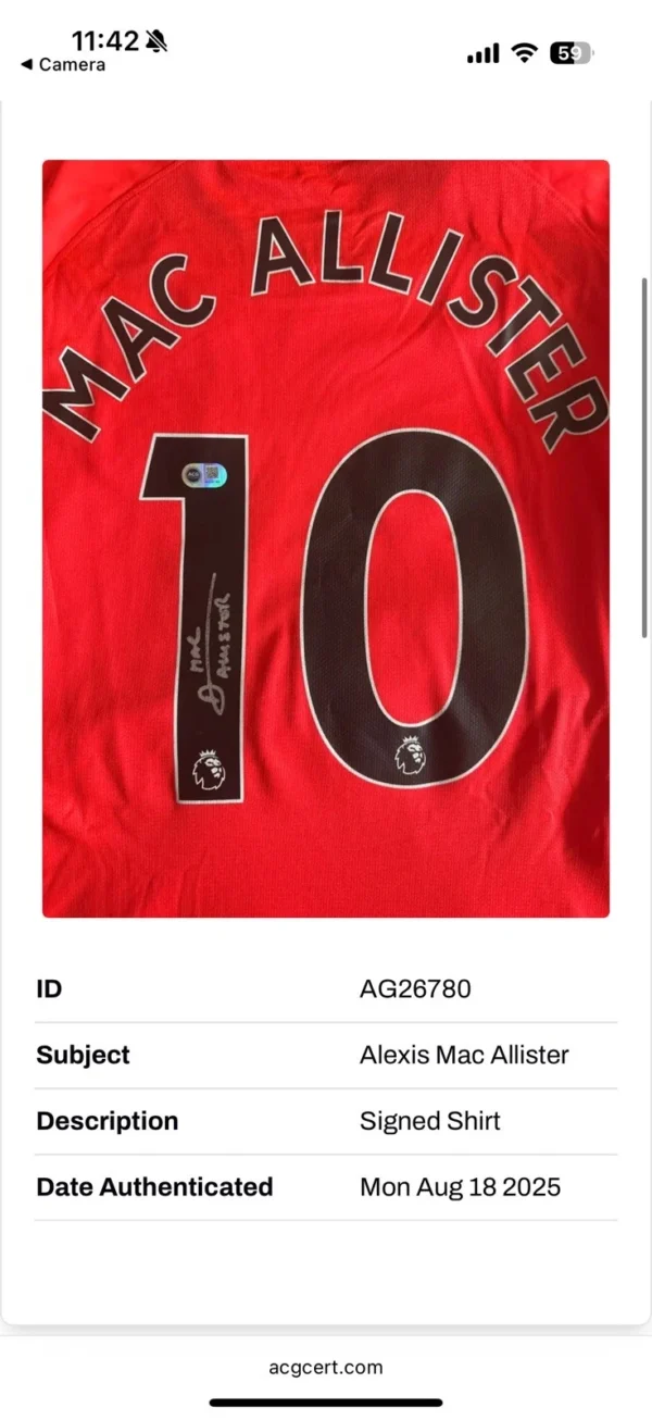 Alexis Mac Allister Brighton signed shirt 4
