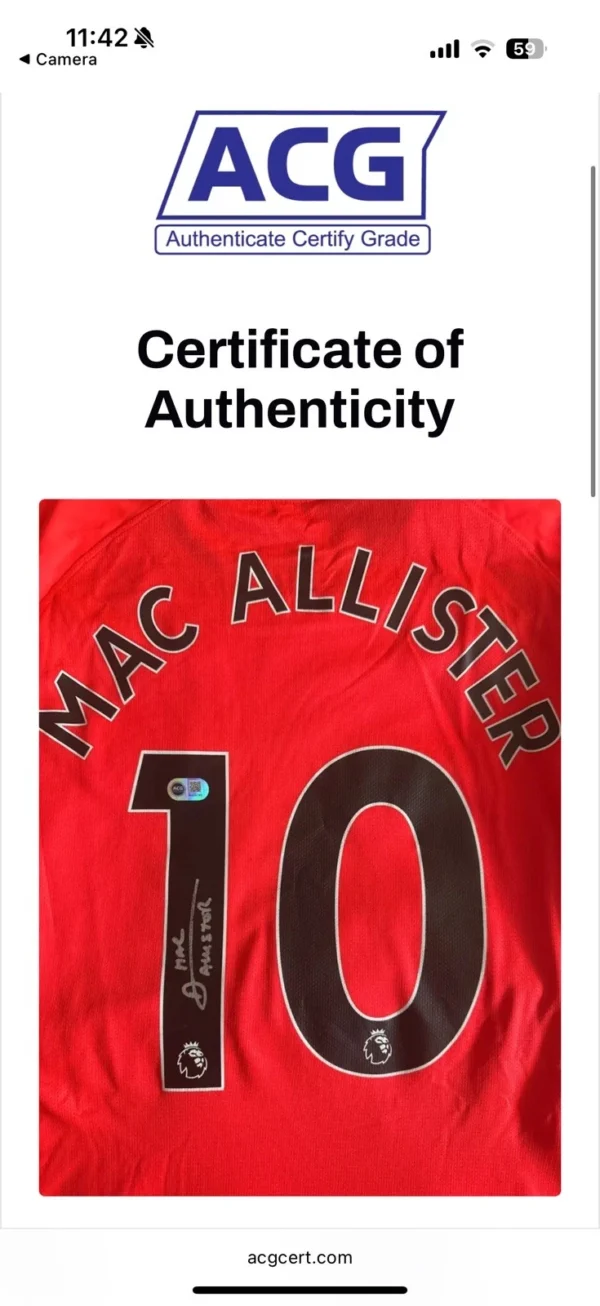 Alexis Mac Allister Brighton signed shirt 3