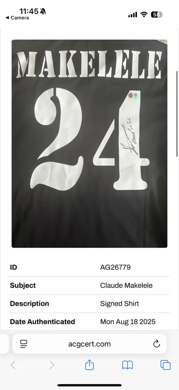 Claude Makelele Real Madrid Signed Shirt 2