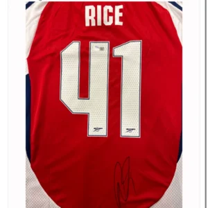 Declan Rice Arsenal signed shirt Framed *RARE* *AFTAL & VIDEO PROOF INC*