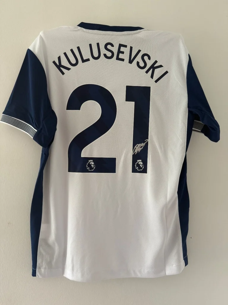 Dejan Kulusevski Tottenham Hotspur Signed Shirt *EXACT PHOTO PROOF*
