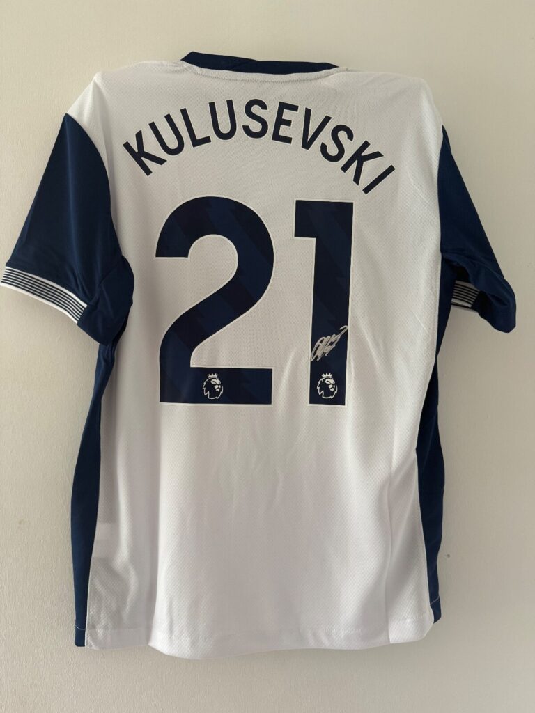 Dejan Kulusevski Tottenham Hotspur Signed Shirt *EXACT PHOTO PROOF*