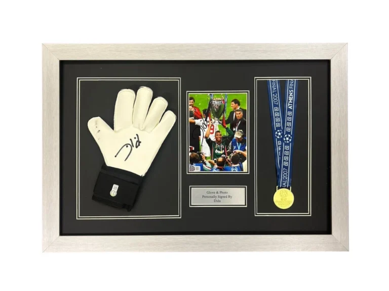Dida AC Milan Signed Glove &Photo Framed*07 Champions League Winners Medal* RARE