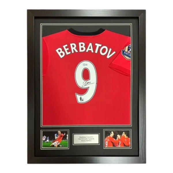 Dimitar Berbatov Manchester United Signed Shirt Framed *RARE* VIDEO PROOF