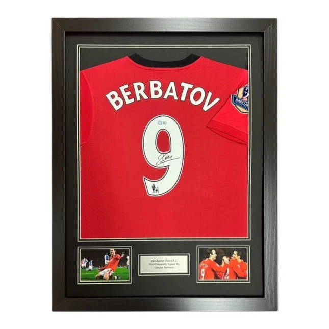 Dimitar Berbatov Manchester United Signed Shirt Framed *RARE* VIDEO PROOF