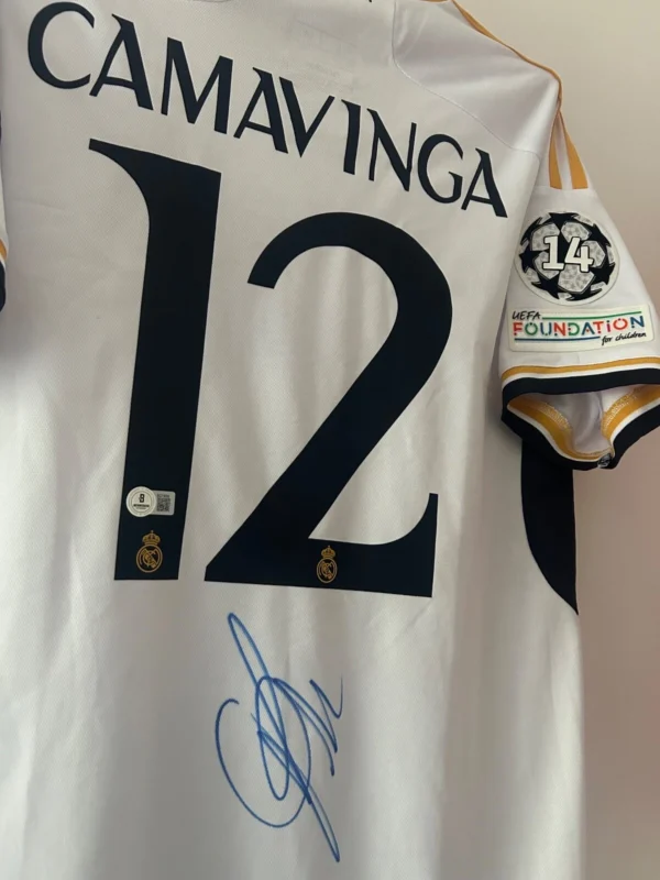 Eduardo Camavinga Real Madrid Signed Shirt *BECKETT AUTHENTICATED* RARE