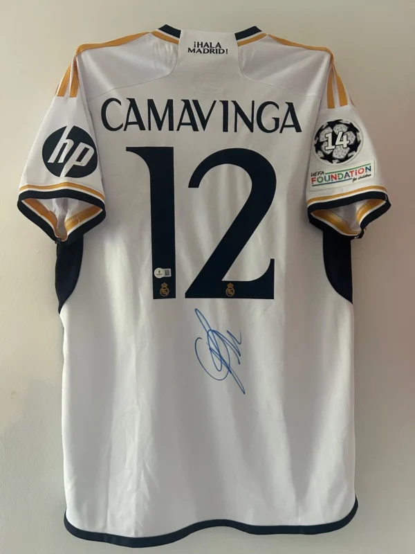 Eduardo Camavinga Real Madrid Signed Shirt *BECKETT AUTHENTICATED* RARE