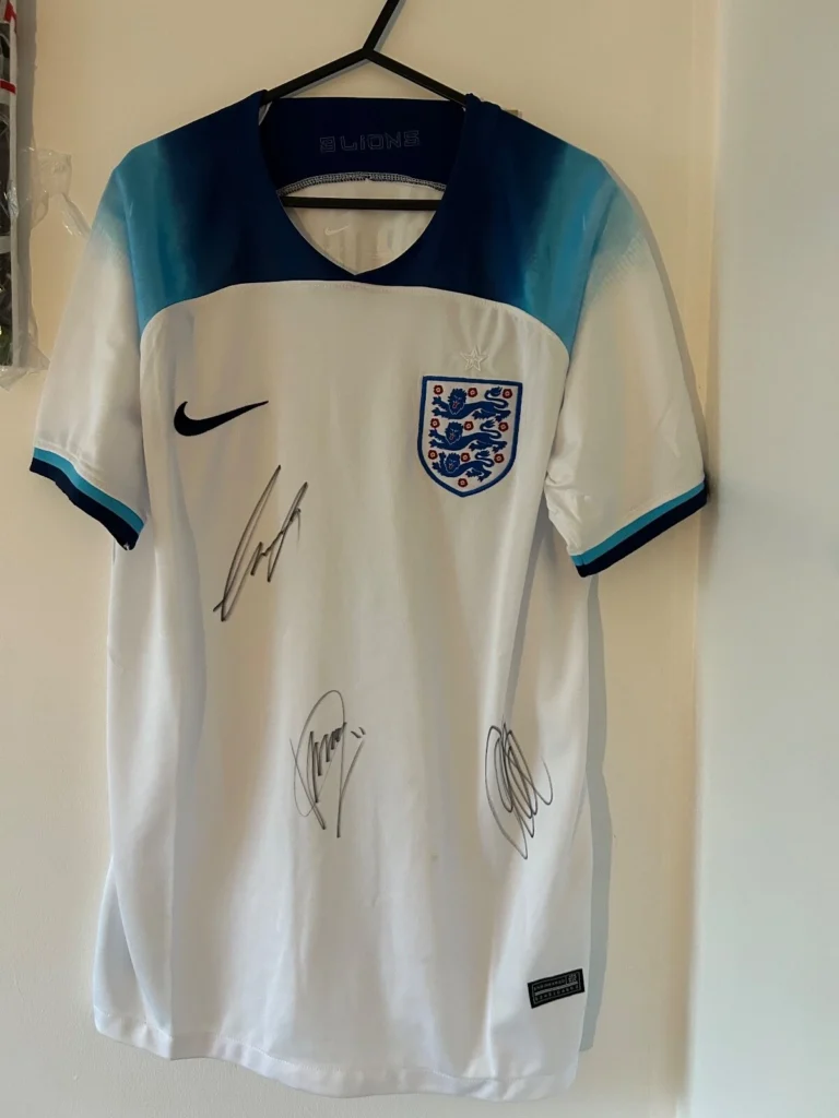England signed football shirt