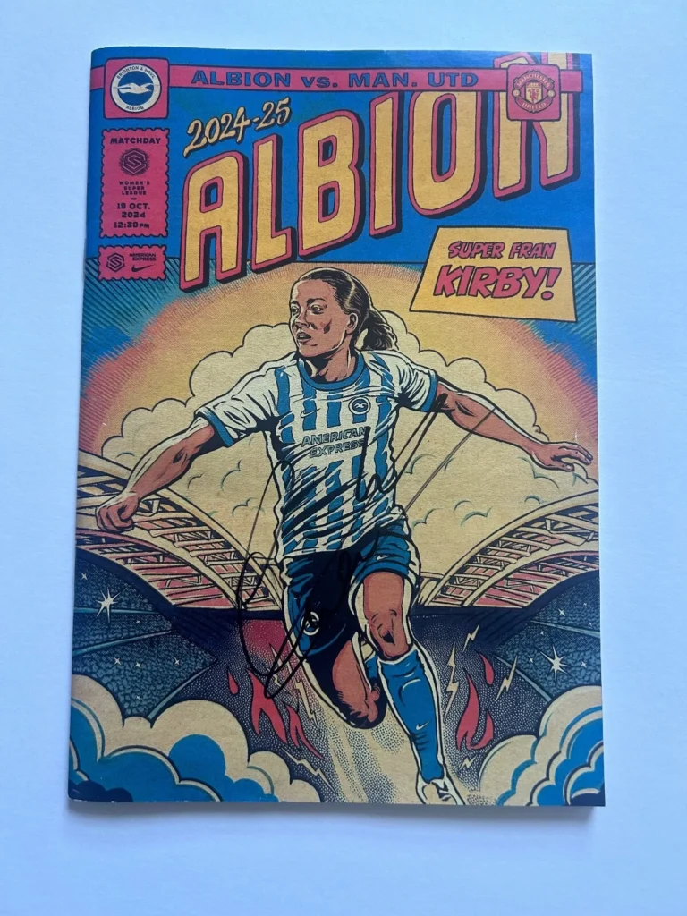Fran Kirby Brighton hand signed programme *EXACT VIDEO PROOF INCLUDED*