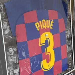 Gerard Pique Barcelona Signed Shirt FRAMED *RARE* EXACT VIDEO PROOF