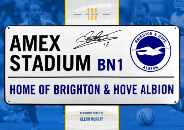 Glenn Murray Brighton Signed Street Sign Framed *RARE* PRIVATE SIGNING