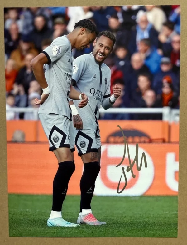 Hugo Ekitike Signed Photo PSG NEYMAR *EXACT VIDEO PROOF* *RARE*