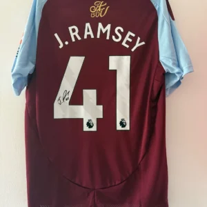 Jacob Ramsey Aston Villa Signed shirt *PHOTO PROOF OF SIGNING INCLUDED*