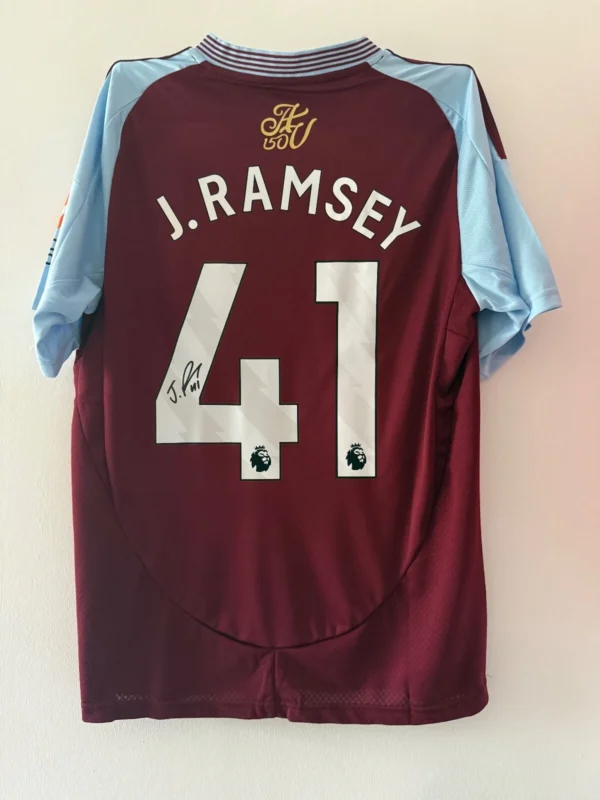 Jacob Ramsey Aston Villa Signed shirt *PHOTO PROOF OF SIGNING INCLUDED*