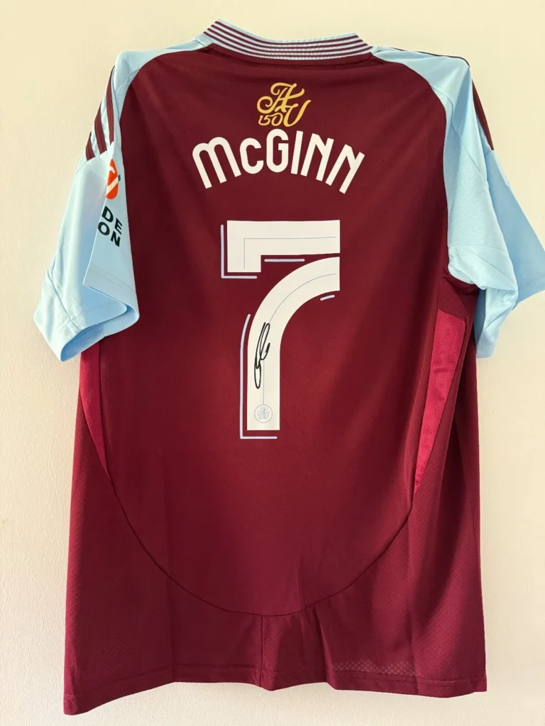 John McGinn Aston Villa Signed Shirt *EXACT VIDEO PROOF OF SIGNING*