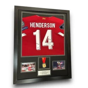 Jordan Henderson Liverpool Signed Shirt & Medal Framed *RARE, EXACT VIDEO PROOF*