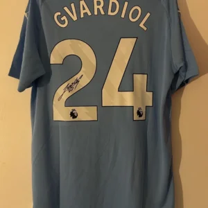 Josko Gvardiol Manchester City Signed Shirt *PROOF INCLUDED* RARE