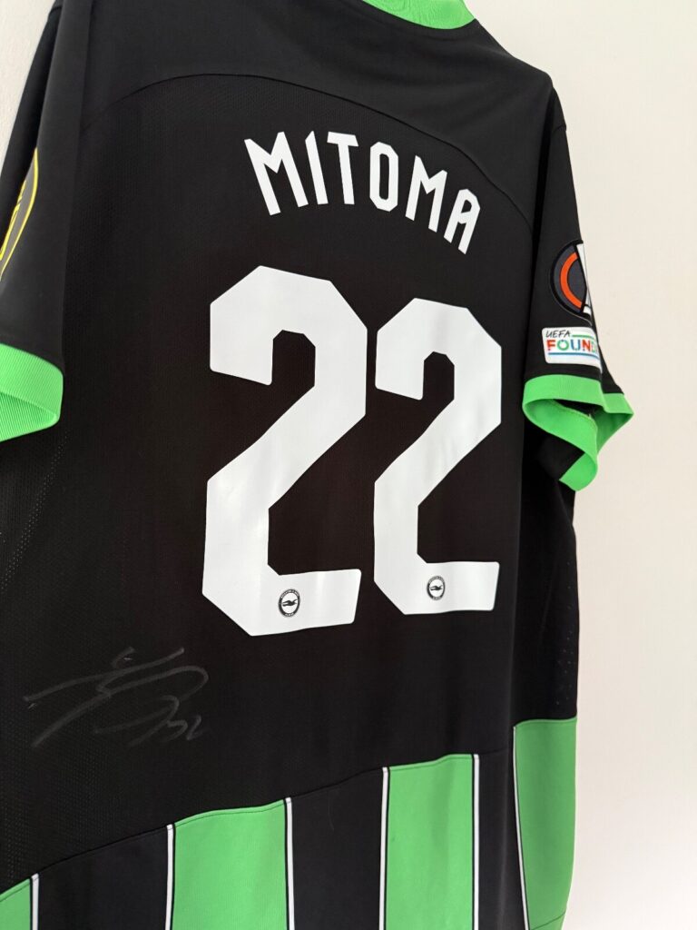 Kaoru Mitoma Brighton Signed Shirt EUROPA LEAGUE *PHOTO PROOF*