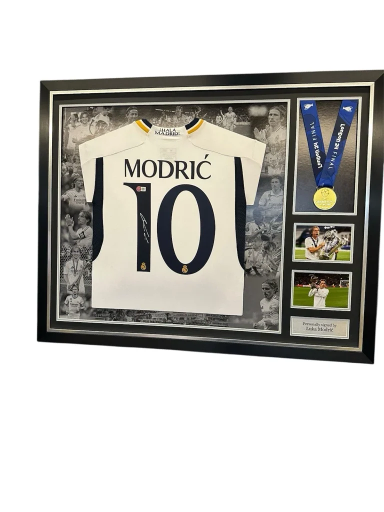 Luka Modric Real Madrid Signed Shirt Framed *Exaxt Proof* Medal *RARE*
