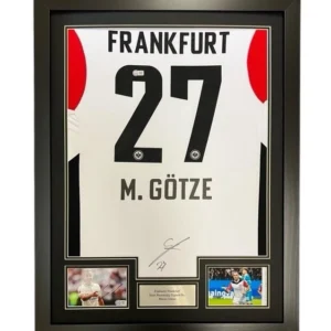 Mario Gotze Frankfurt Signed Shirt & Photo DUAL SIGNED FRAMED* RARE VIDEO PROOF