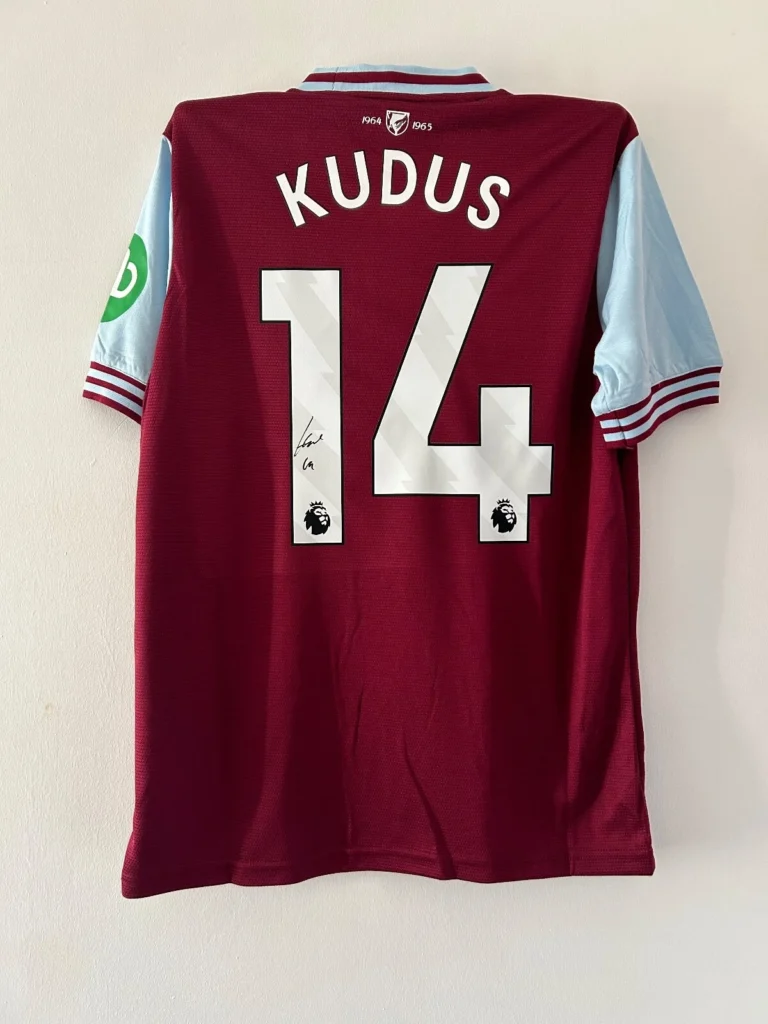 Mohammed Kudus West Ham signed shirt *PROOF*