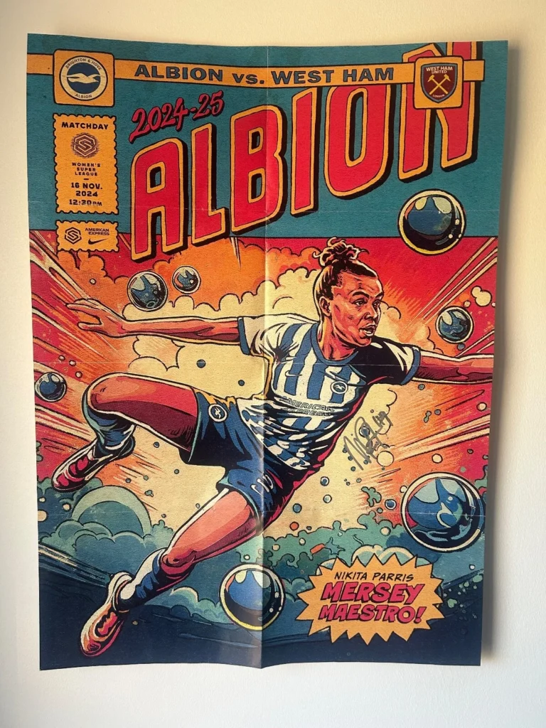 Nikita Parris Brighton Signed Poster *RARE* VIDEO PROOF INCLUDED*