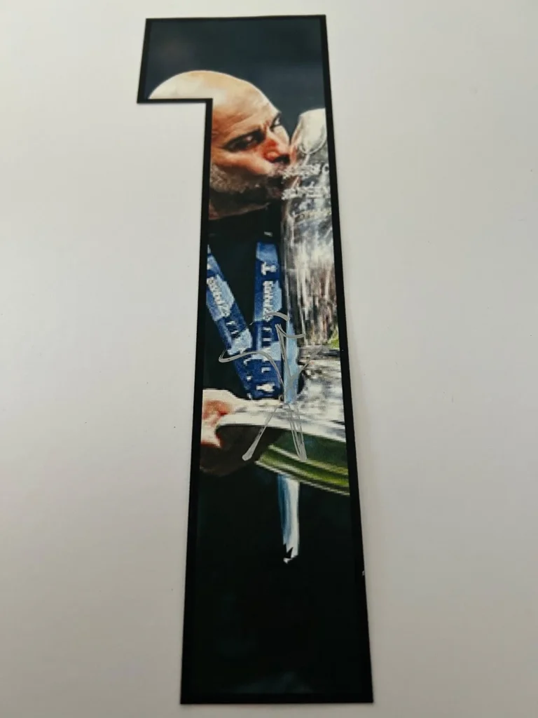 Pep Guardiola Custom Signed Premier League number