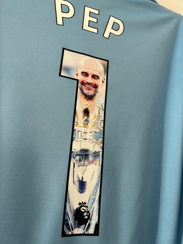 Pep Guardiola Manchester City Signed CUSTOM Shirt *RARE* *PROOF INCLUDED*