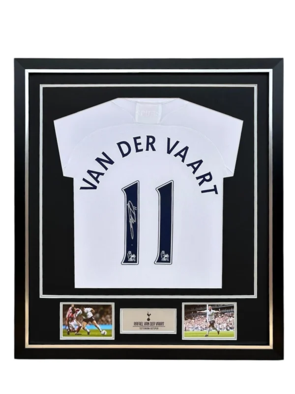 Rafael van der Vaart Tottenham Signed Shirt FRAMED *EXACT VIDEO PROOF* RARE