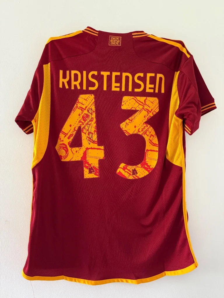 Rasmus Kristensen Roma Signed Shirt *EXACT VIDEO PROOF*