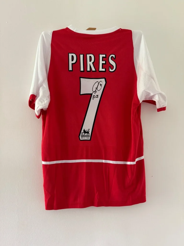 Robert Pires Arsenal Signed Shirt *EXACT PROOF* RARE