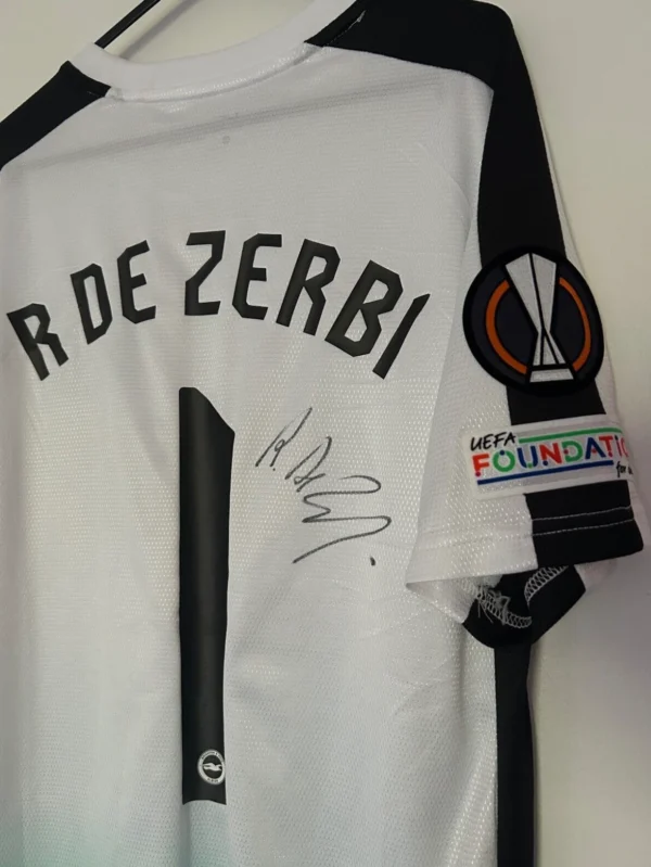 Roberto De Zerbi Brighton signed shirt EUROPA LEAGUE PROOF Limited Edition