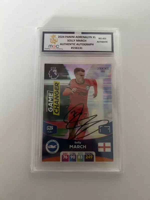 Solly March Signed Brighton football trading card AUTHENTICATED *RARE*SLAB