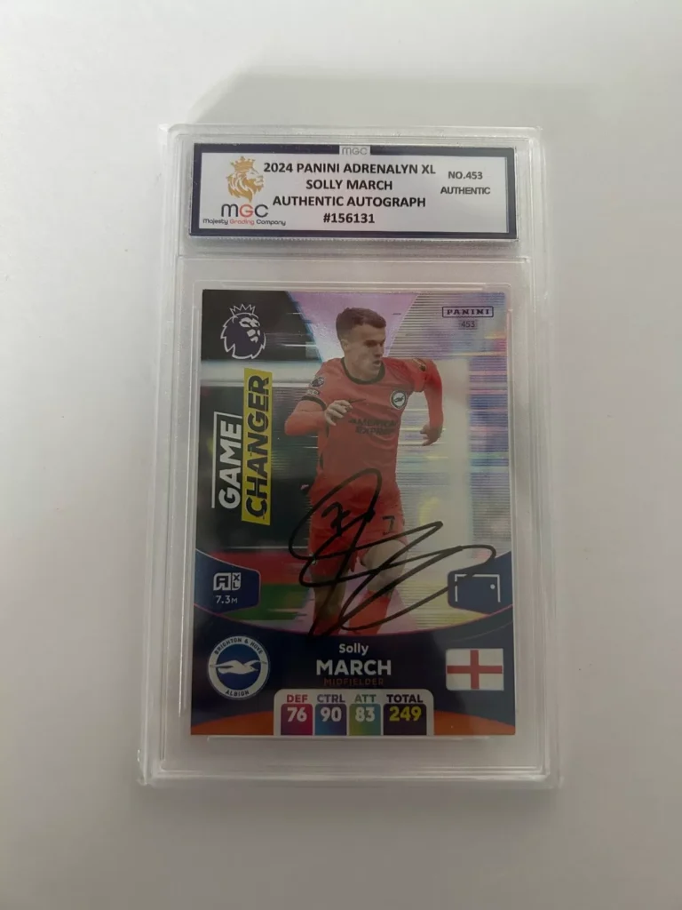 Solly March Signed Brighton football trading card AUTHENTICATED *RARE*SLAB