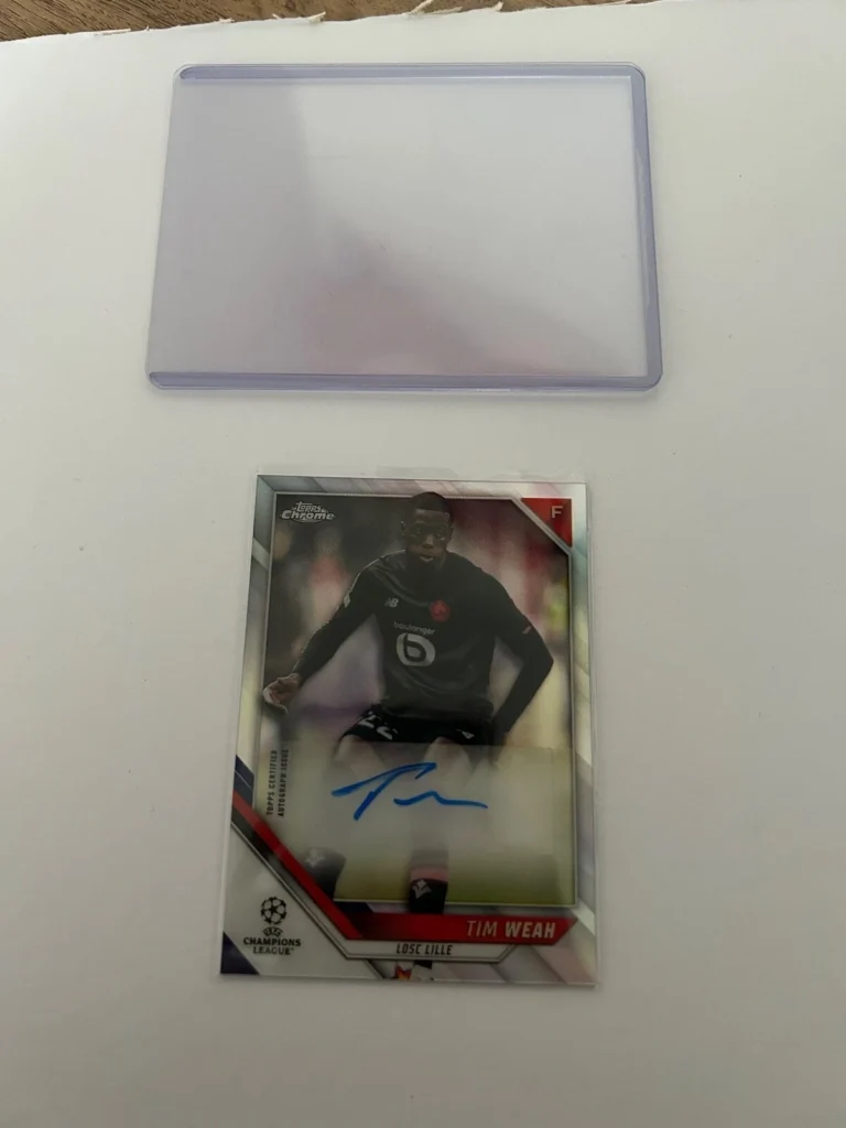 Tim Weah Autographed Topps Chrome card LOSC LILLE