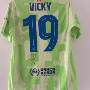 Vicky Lopez Barcelona Femeni Signed Shirt *EXACT VIDEO PROOF* RARE