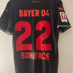 Victor Boniface Bayer Leverkusen Signed Shirt *PROOF INCLUDED*