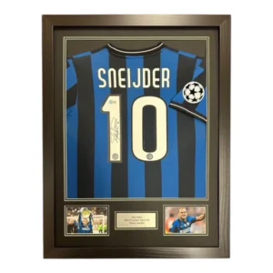 Wesley Sneijder Inter Milan Signed Shirt Framed *EXACT VIDEO PROOF* RARE
