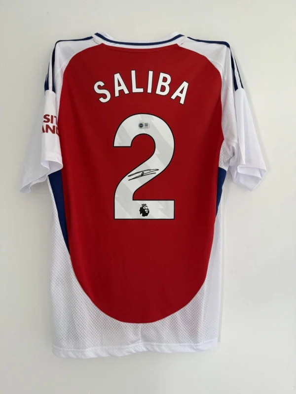 William Saliba Arsenal Signed Shirt