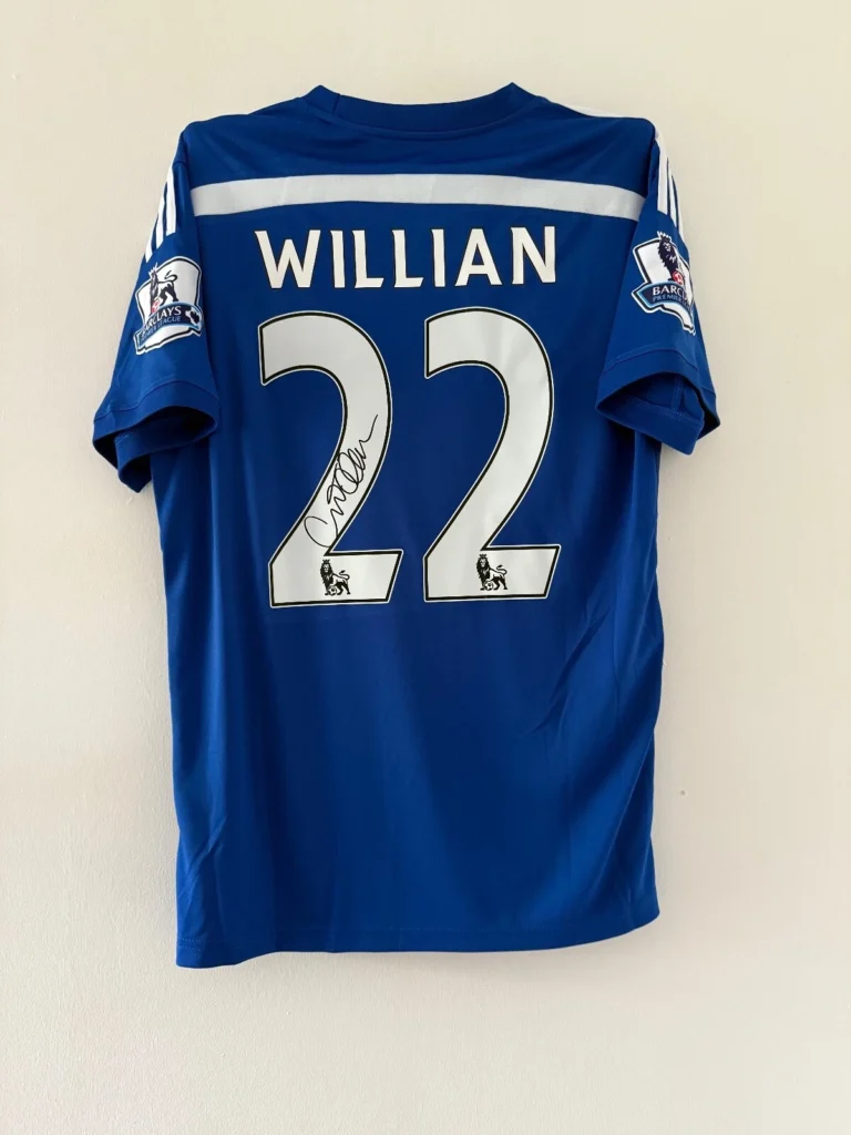 Willian Chelsea Signed Shirt *EXACT VIDEO PROOF OF SIGNING*RARE* BRAZIL*LEGEND 5