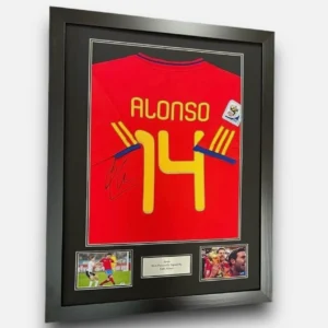 Xabi Alonso Spain Signed Shirt Framed 2010 World Cup *EXACT VIDEO PROOF*