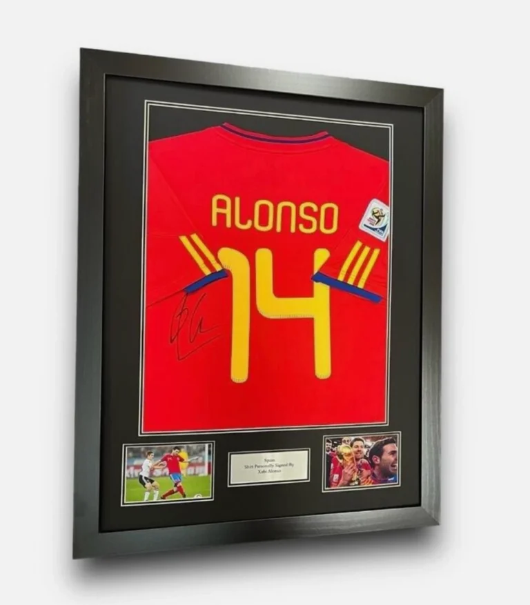 Xabi Alonso Spain Signed Shirt Framed 2010 World Cup *EXACT VIDEO PROOF*