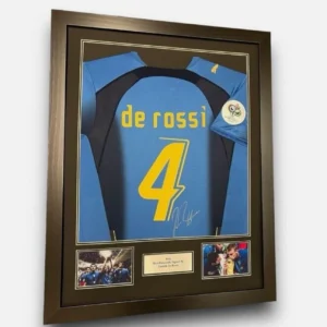 Daniele De Rossi Italy Signed shirt Framed 2006 WORLD CUP + EXACT VIDEO PROOF
