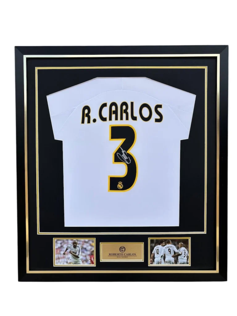 Roberto Carlos Real Madrid Signed Shirt Framed *EXACT VIDEO PROOF* RARE