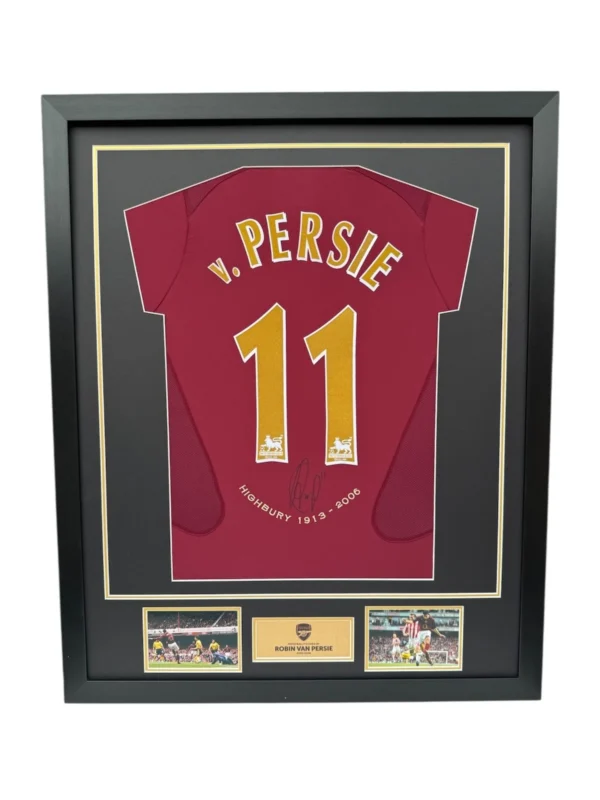 Robin van Persie Arsenal Signed Shirt Framed
