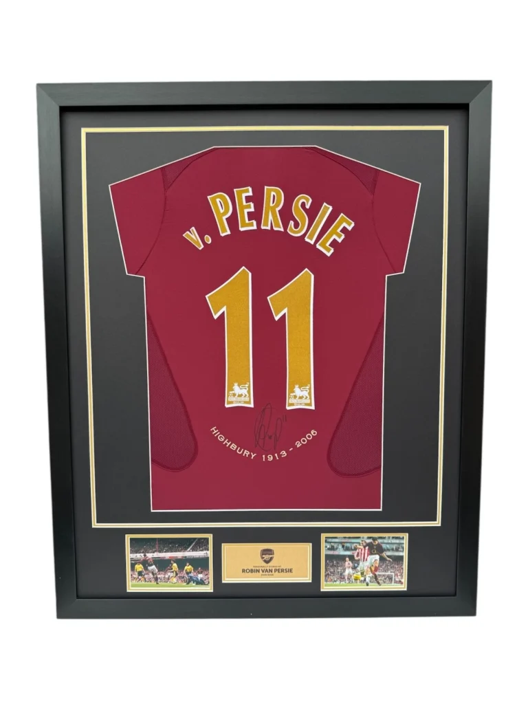 Robin van Persie Arsenal Signed Shirt Framed